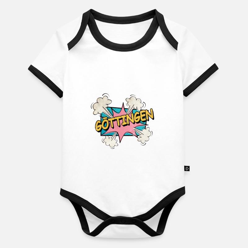 Göttingen Germany City Font Pop Art Comic Organic Baby Contrasting Bodysuit
