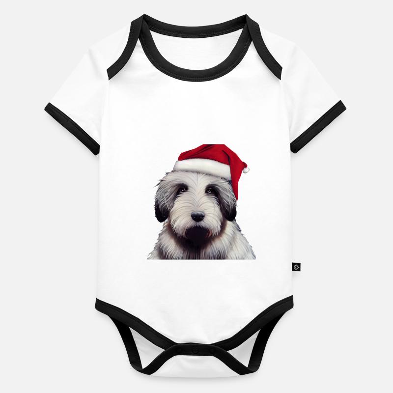 Bobtail Noël - Noël Bobtail Body Bébé bio contrasté manches courtes