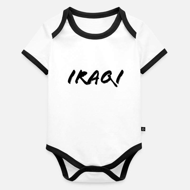 Irakien Body Bébé bio contrasté manches courtes