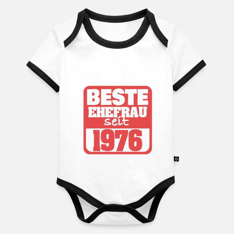 Witzig 1976 Baby Bio-Kurzarm-Kontrastbody