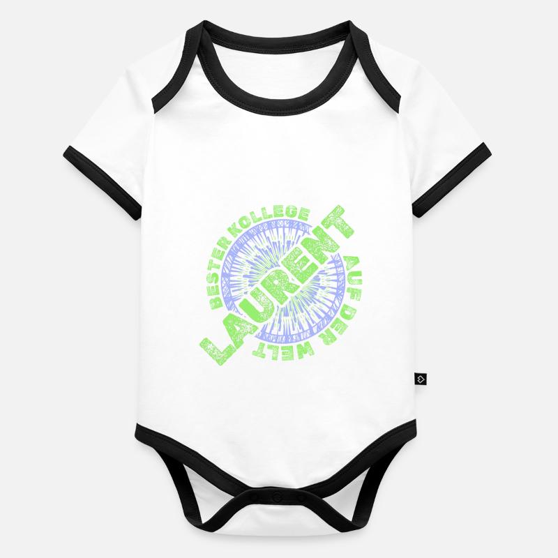 Job Laurent Baby Bio-Kurzarm-Kontrastbody