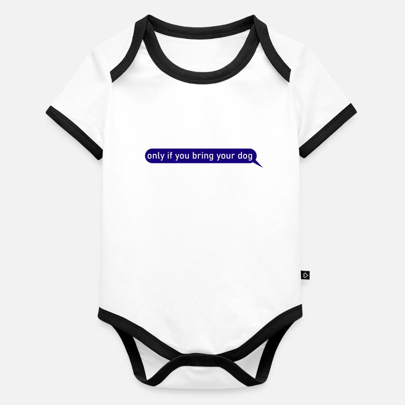 Hund Dog Baby Bio-Kurzarm-Kontrastbody