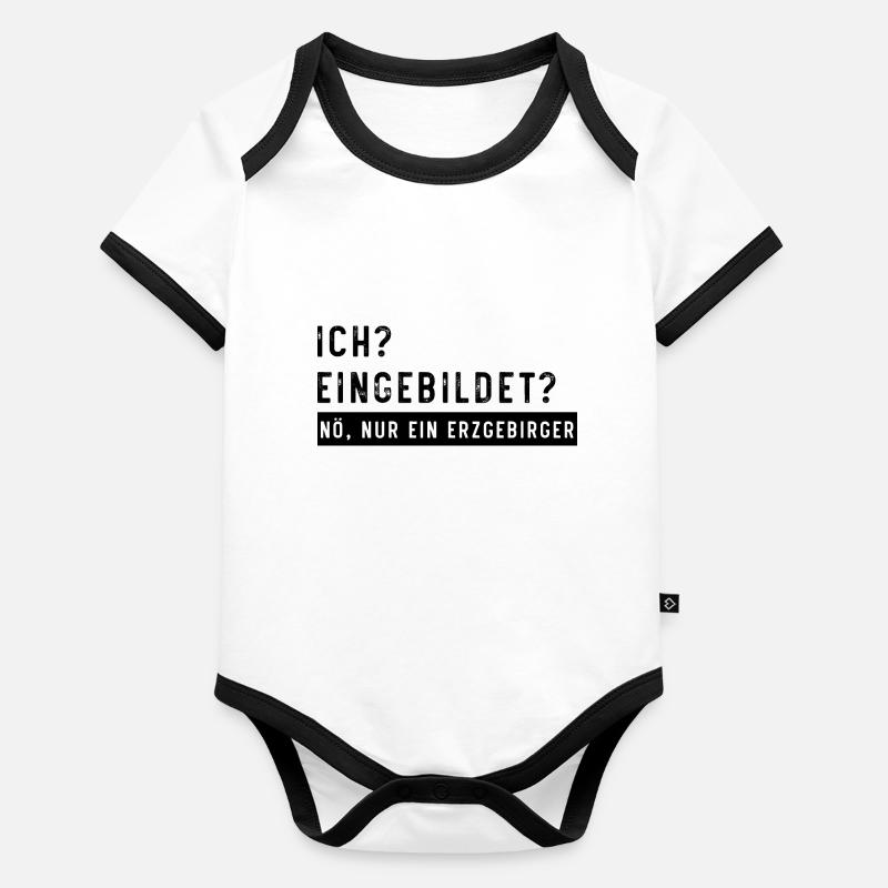 Eingebildet Erzgebirge Baby Bio-Kurzarm-Kontrastbody