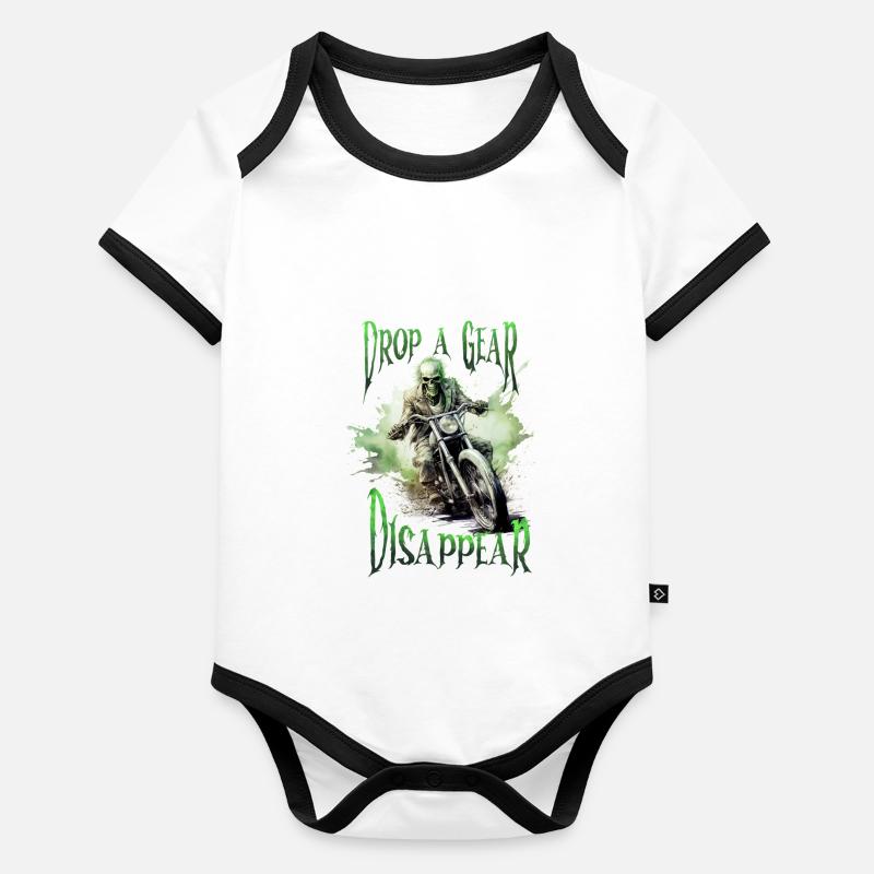 Halloween Horreur de la citrouille Body Bébé bio contrasté manches courtes