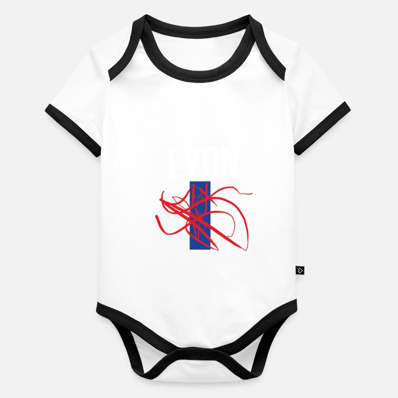 Traditionelles Lyon Souvenir Baby Bio-Kurzarm-Kontrastbody