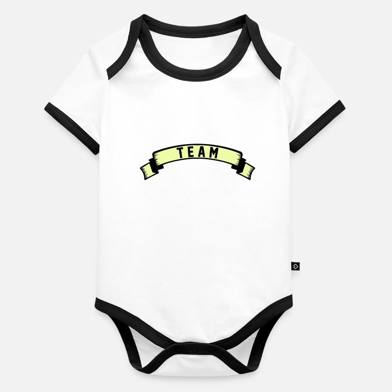 team Baby Bio-Kurzarm-Kontrastbody
