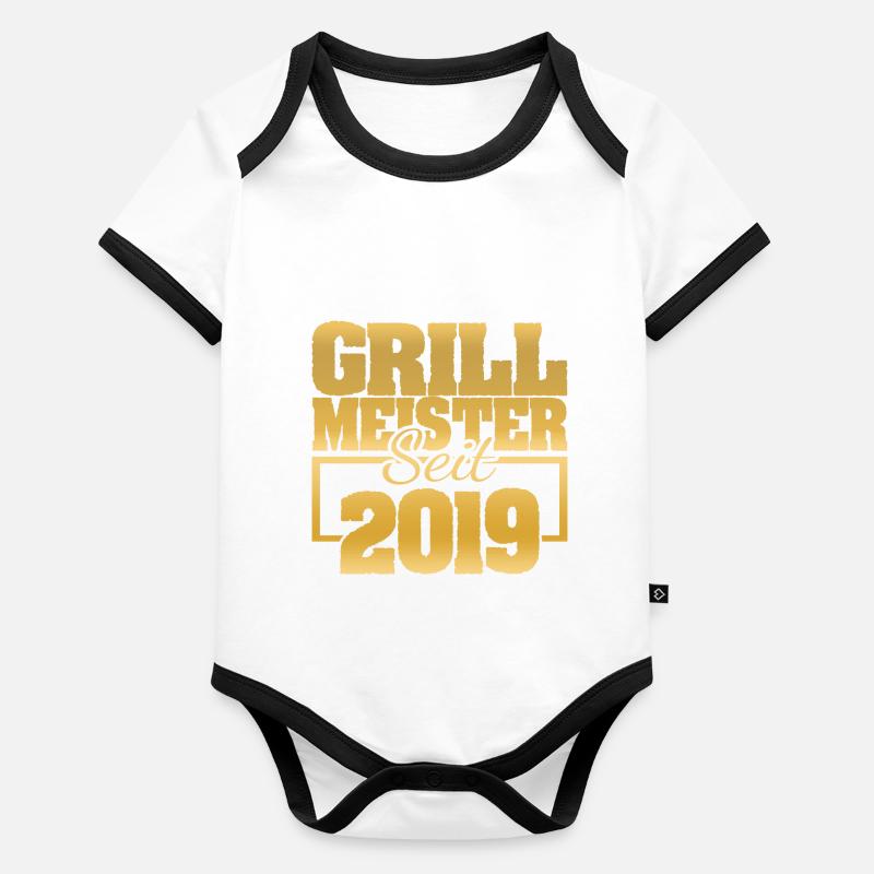 Grillfleisch 2019 Baby Bio-Kurzarm-Kontrastbody