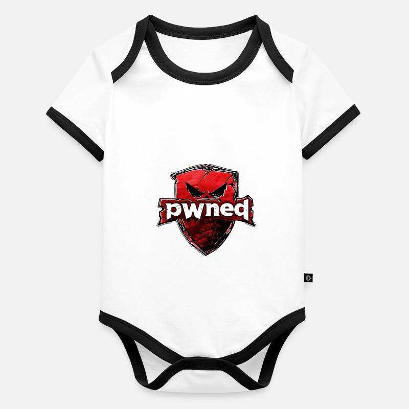 Pwned Shielded Dominance - Show Strength! Organic Baby Contrasting Bodysuit