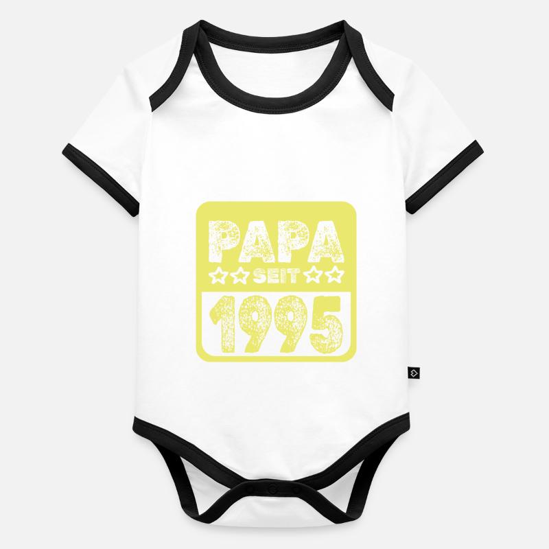 seit 1995 Baby Bio-Kurzarm-Kontrastbody