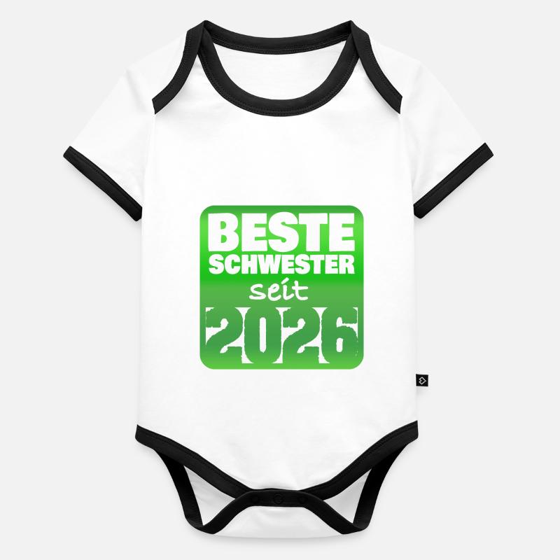 2026 Baby Bio-Kurzarm-Kontrastbody