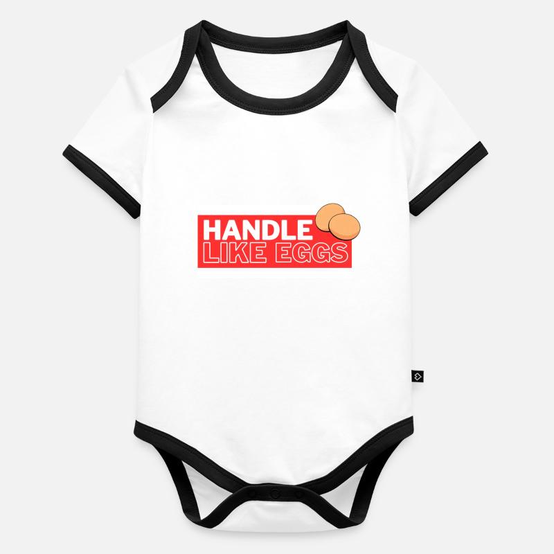 Handle like eggs Organic Baby Contrasting Bodysuit
