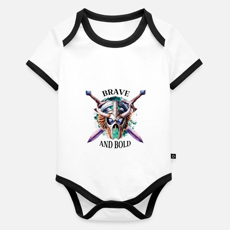 Brave and bold Organic Baby Contrasting Bodysuit