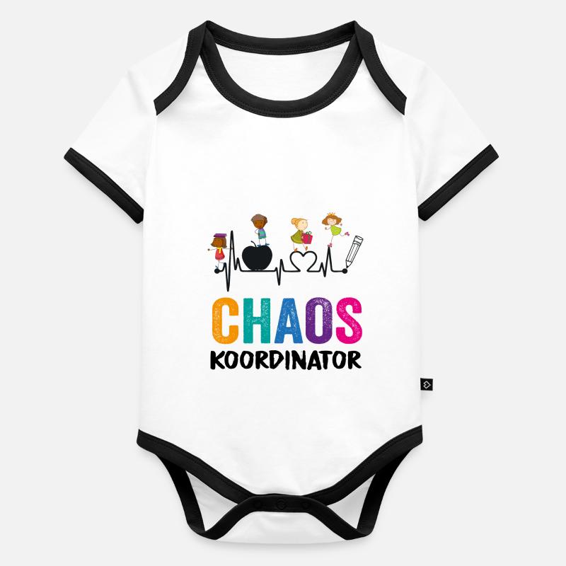 Chaos Coordinator Teacher Funny Motif Gift Organic Baby Contrasting Bodysuit