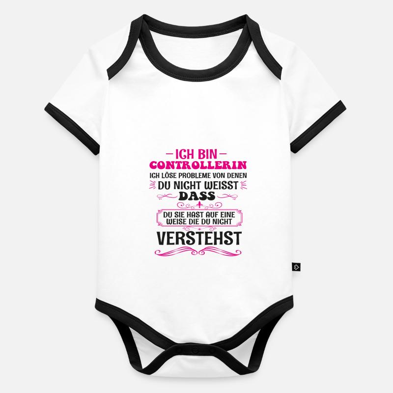 Funny Controller Saying Profession Gift Organic Baby Contrasting Bodysuit