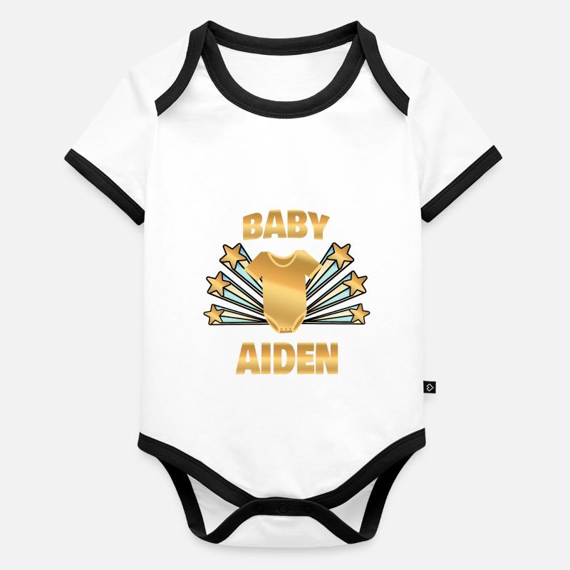 Aiden en tant que naissance Body Bébé bio contrasté manches courtes