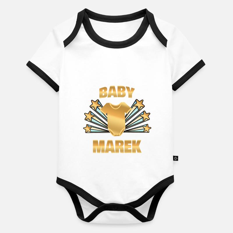 Naissance de Marek Body Bébé bio contrasté manches courtes