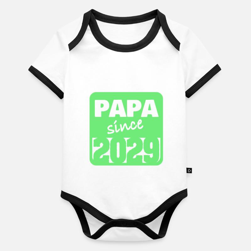 2029 Body Bébé bio contrasté manches courtes