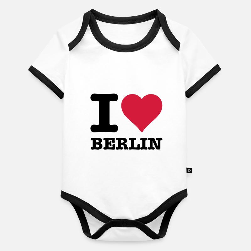 IloveBerlin Baby Bio-Kurzarm-Kontrastbody