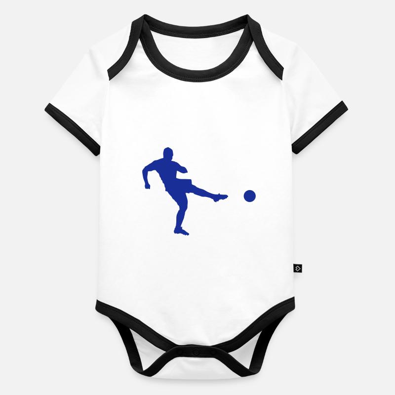 fussball1 Body Bébé bio contrasté manches courtes
