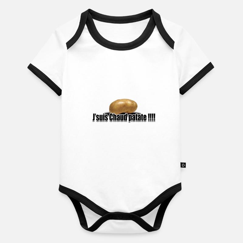 chaud patate 2.1 Body Bébé bio contrasté manches courtes