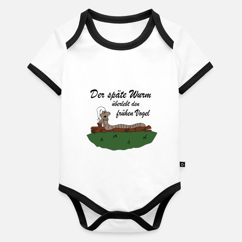 Der späte Wurm Baby Bio-Kurzarm-Kontrastbody