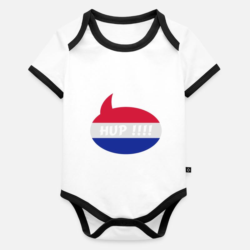 Hup Holland Body Bébé bio contrasté manches courtes
