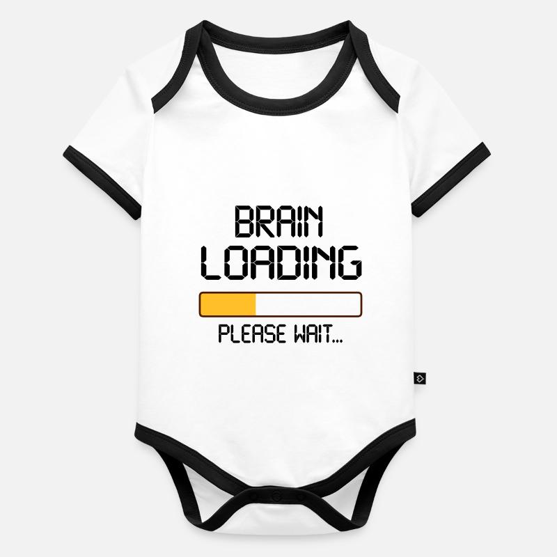 brain loading Organic Baby Contrasting Bodysuit