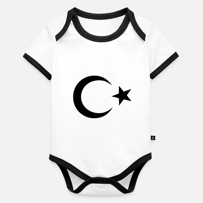 turkey turkiye Body Bébé bio contrasté manches courtes