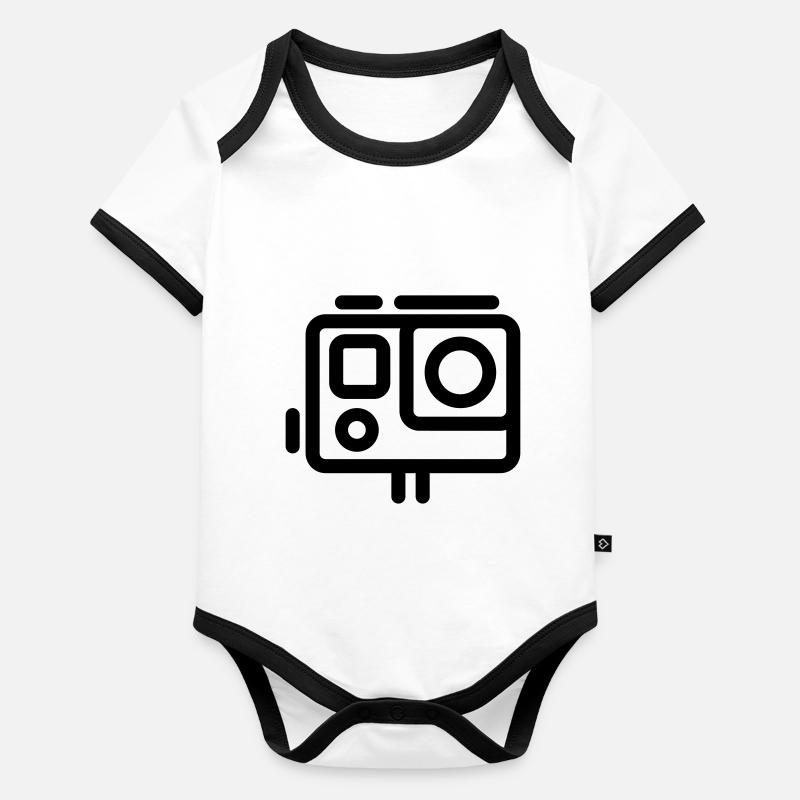 Action camera Body Bébé bio contrasté manches courtes