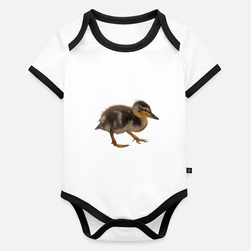 Entchen Baby Bio-Kurzarm-Kontrastbody