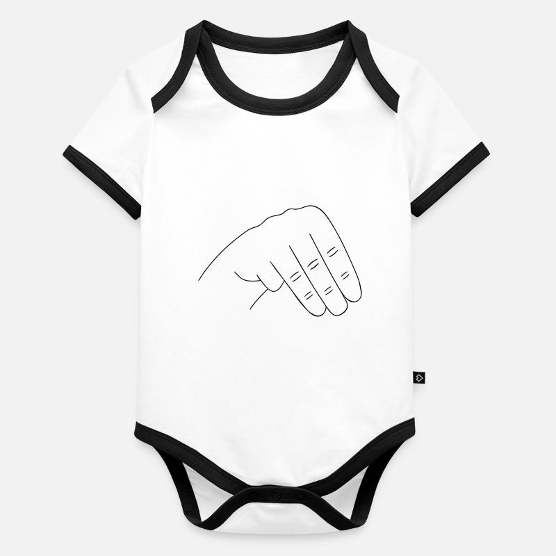 Hand sign Organic Baby Contrasting Bodysuit
