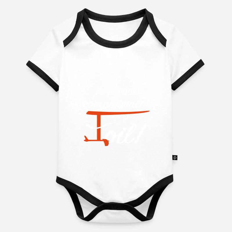 Complètement Foil Body Bébé bio contrasté manches courtes