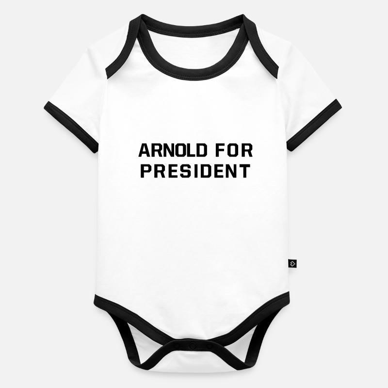 ARNOLD FOR PRESIDENT Baby Bio-Kurzarm-Kontrastbody