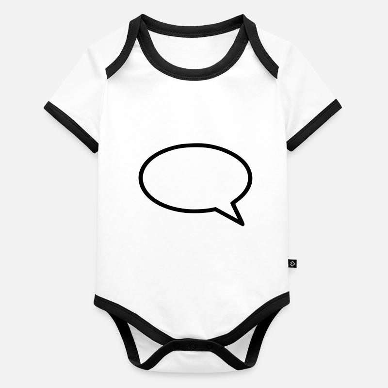 BULLE TEXT ajoute tes mots Body Bébé bio contrasté manches courtes