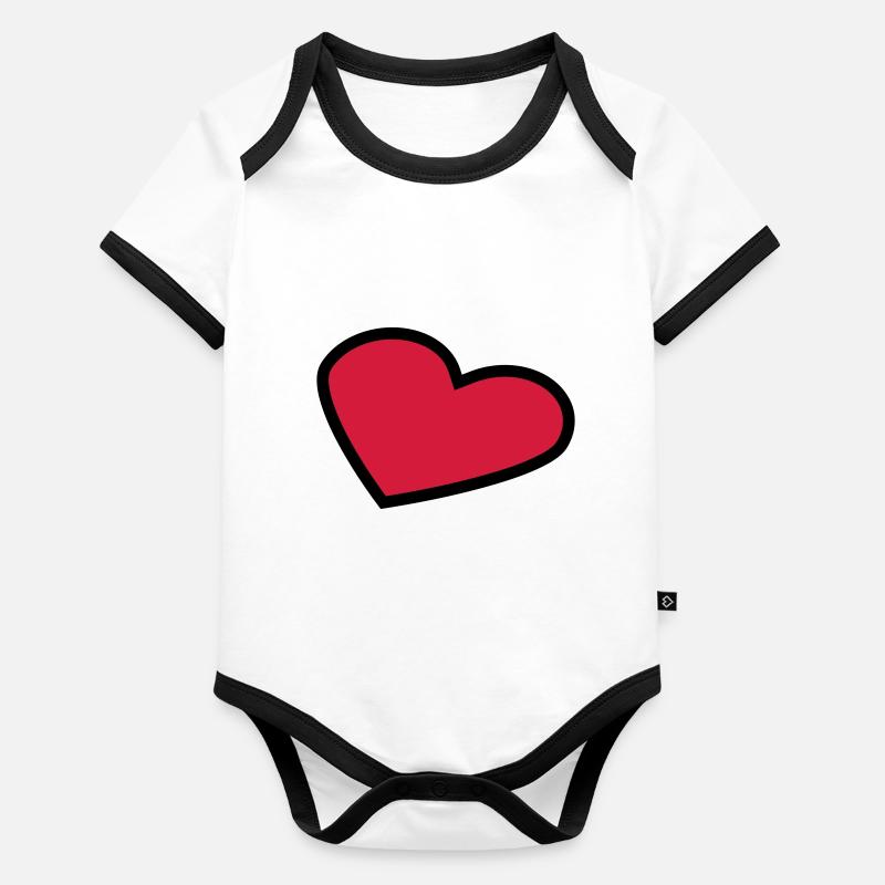 perspective_heart_outline_2c Body Bébé bio contrasté manches courtes