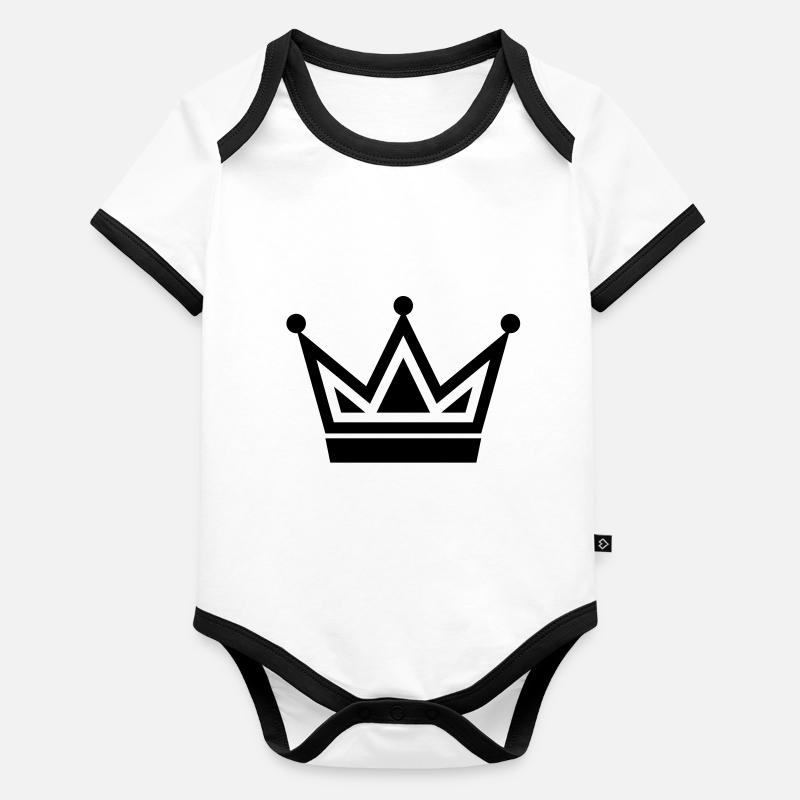 crown de Baby Bio-Kurzarm-Kontrastbody