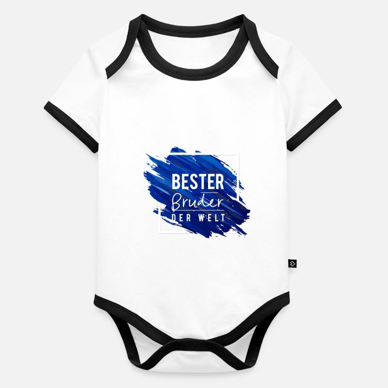 Bester Bruder der Welt 2 Baby Bio-Kurzarm-Kontrastbody