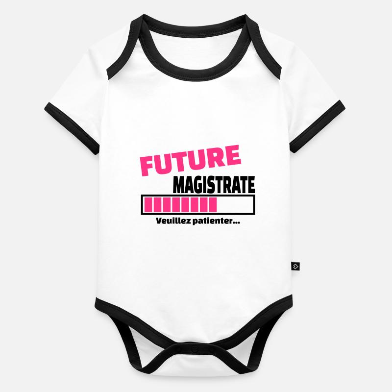 future magistrate Body Bébé bio contrasté manches courtes