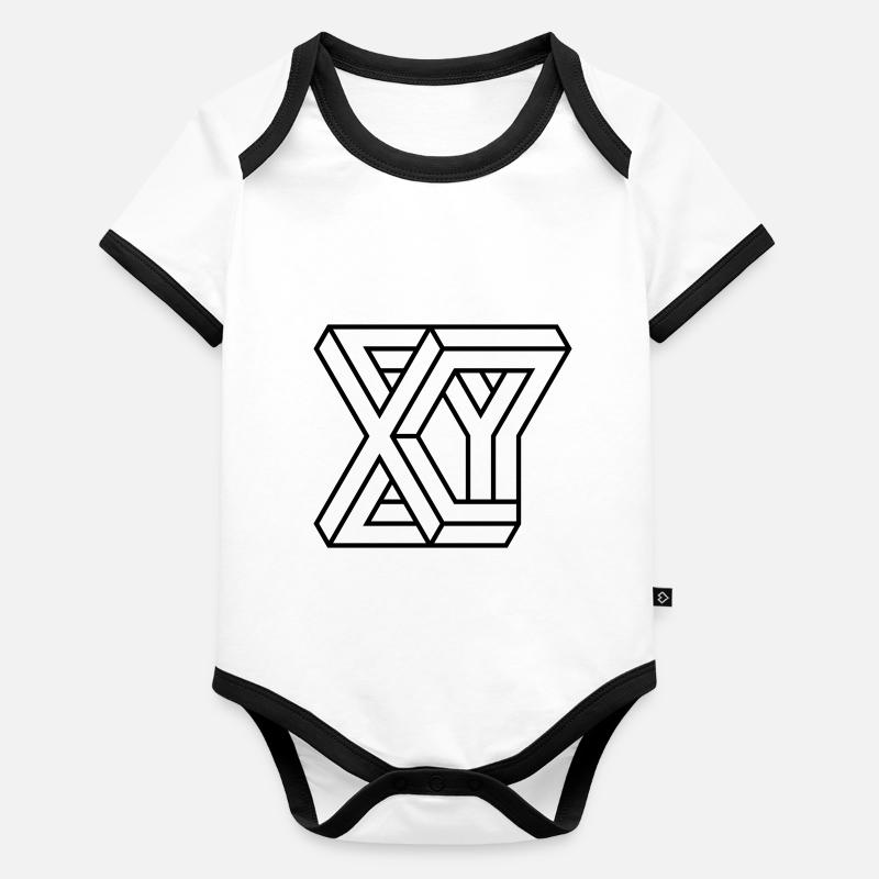 Impossible Figures 76A Organic Baby Contrasting Bodysuit