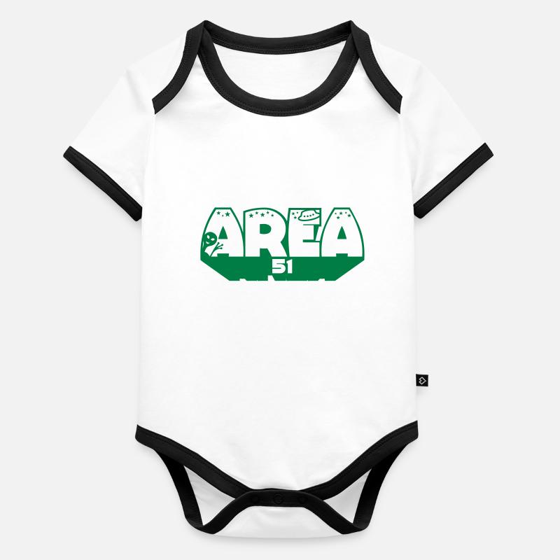 Ufo Area 51 Organic Baby Contrasting Bodysuit