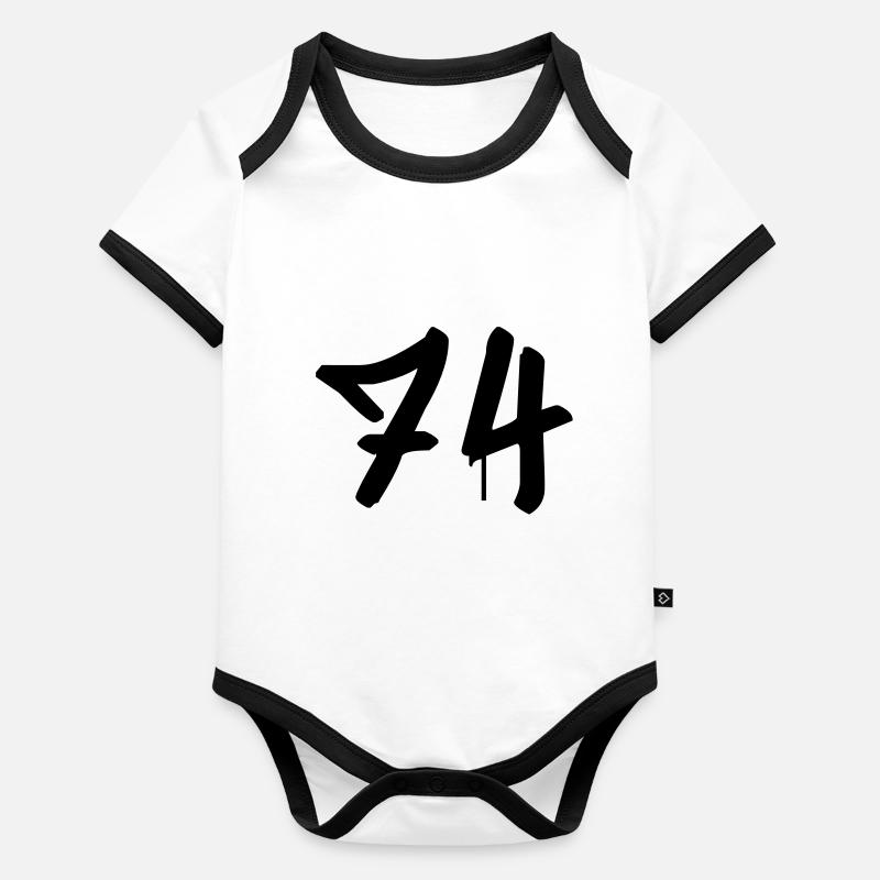 Graffiti : 74 Body Bébé bio contrasté manches courtes