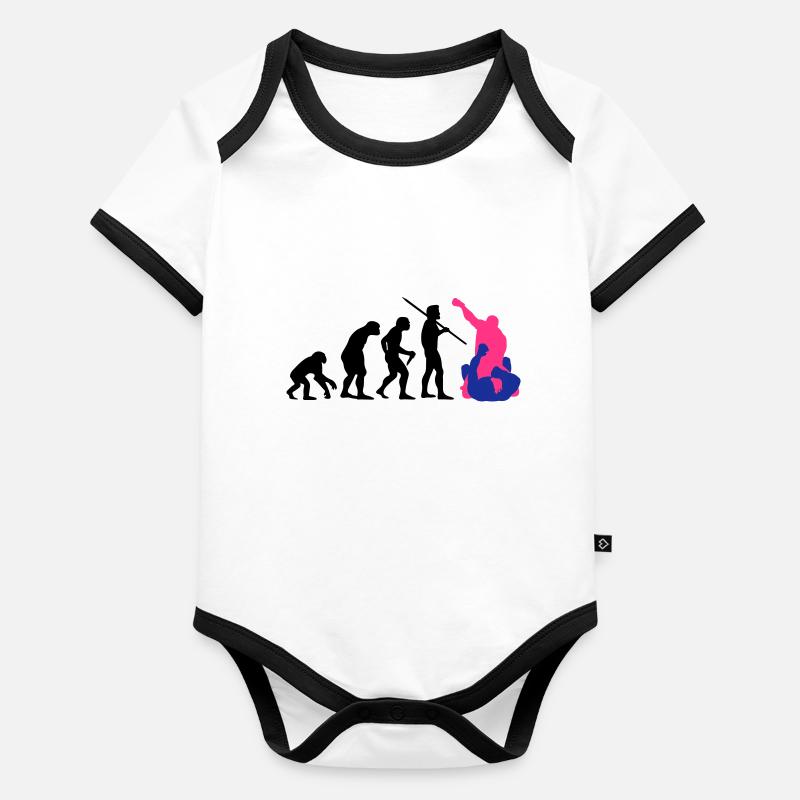 Evolution des Mannes - MMA Baby Bio-Kurzarm-Kontrastbody
