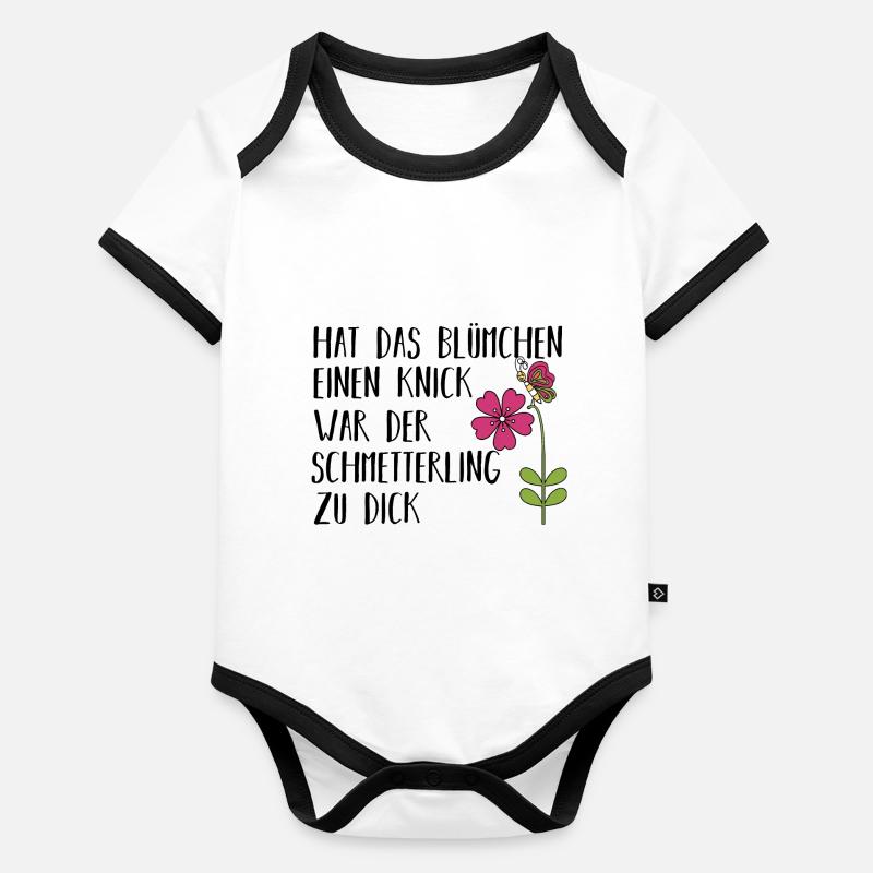 Blumen Garten Spruch Lustig Geschenkidee Baby Bio-Kurzarm-Kontrastbody