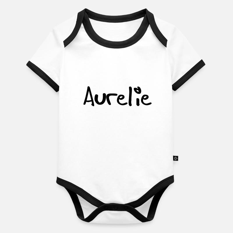 aurélie Body Bébé bio contrasté manches courtes