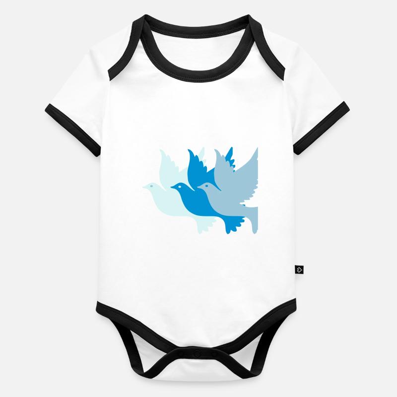 paix Body Bébé bio contrasté manches courtes