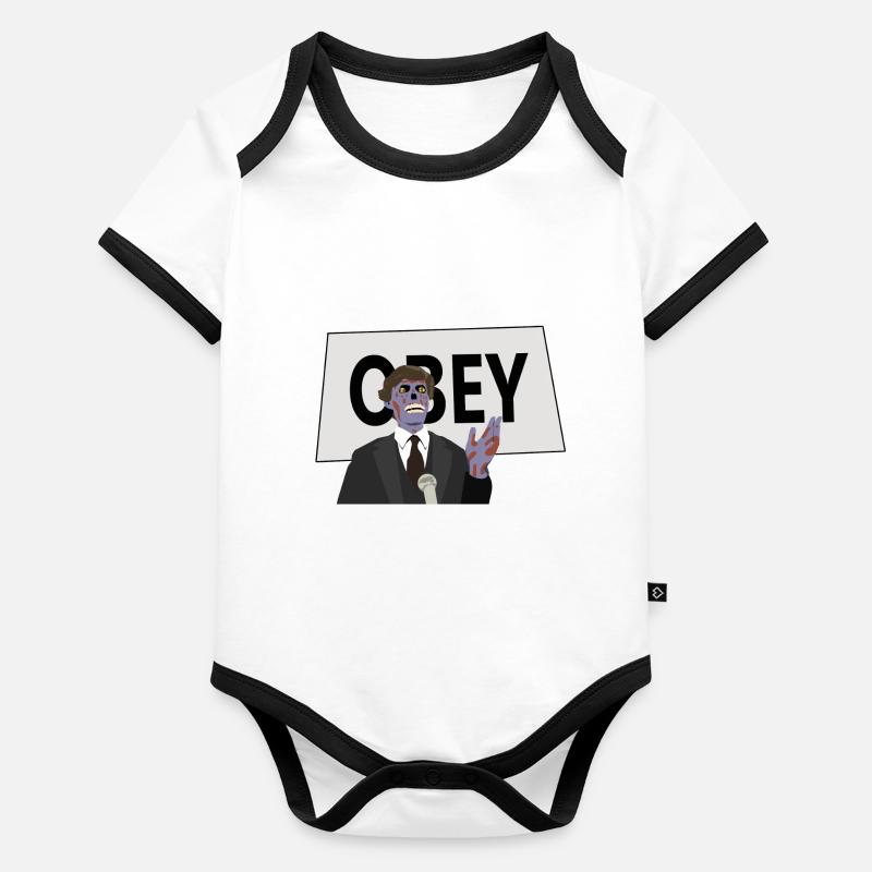 Obey Body Bébé bio contrasté manches courtes