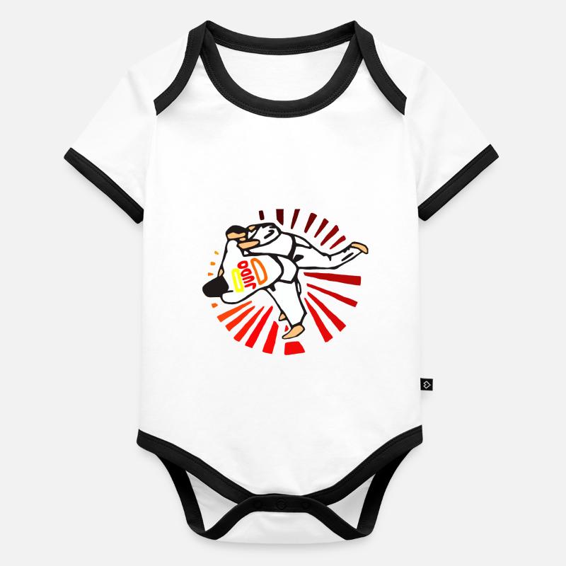judo Organic Baby Contrasting Bodysuit