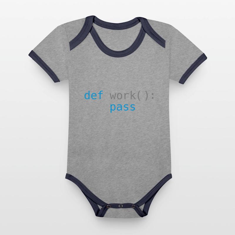 Python pass work Baby Bio-Kurzarm-Kontrastbody