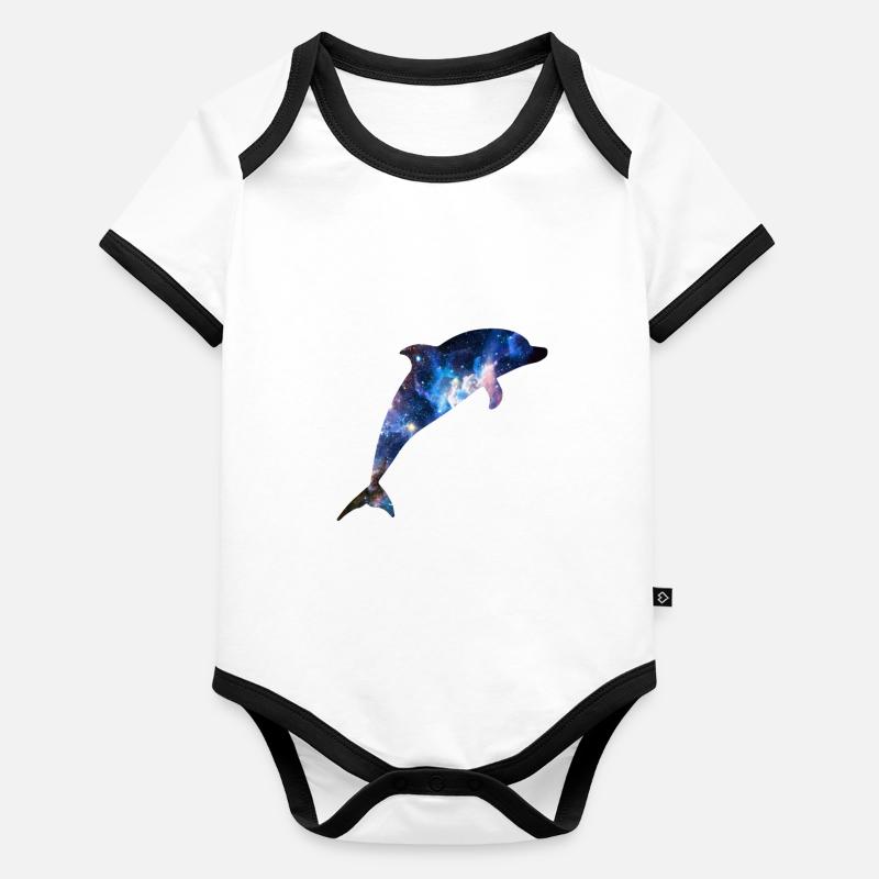 Espace Delfin Body Bébé bio contrasté manches courtes