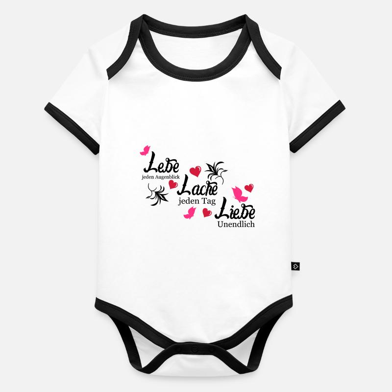 lebe_lache_liebe3 Baby Bio-Kurzarm-Kontrastbody
